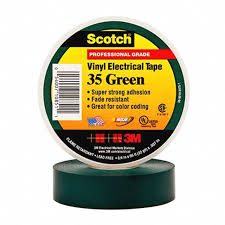 3M 35 GREEN (3/4"X66') VINYL ELECTRICAL TAPE 3m 35 Green (3/4"x66') Vinyl Electrical Tape aviation consumable