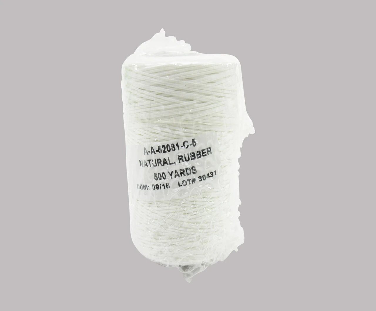 A-A-52081-C-5-NATURAL Military Specification A-A-52081-C-5 Natural Polyester/Synthetic Rubber Finish Tape, Lacing & Tying Cord - 500 Yard Spool aviation consumable