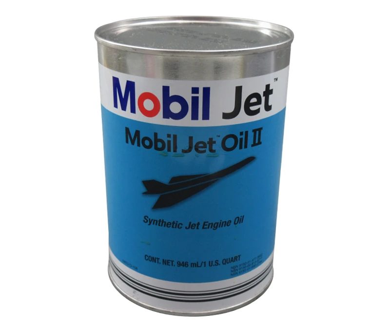 (MJO-2) MIL-PRF-23699G Spec Turbine Engine Lubricating Oil - Quart Can Mobil Jet Oil II MIL-PRF-23699G Spec Turbine Engine Lubricating Oil Quart Can aviation consumable