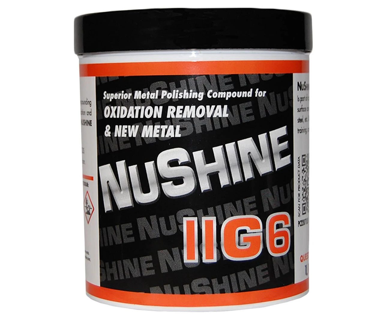 NUSHINE IIG6 Nuvite Nushine II Grade G6 New Metal/Serious Oxidation Removal Metal Polishing Compound 1 lb Jar aviation consumable