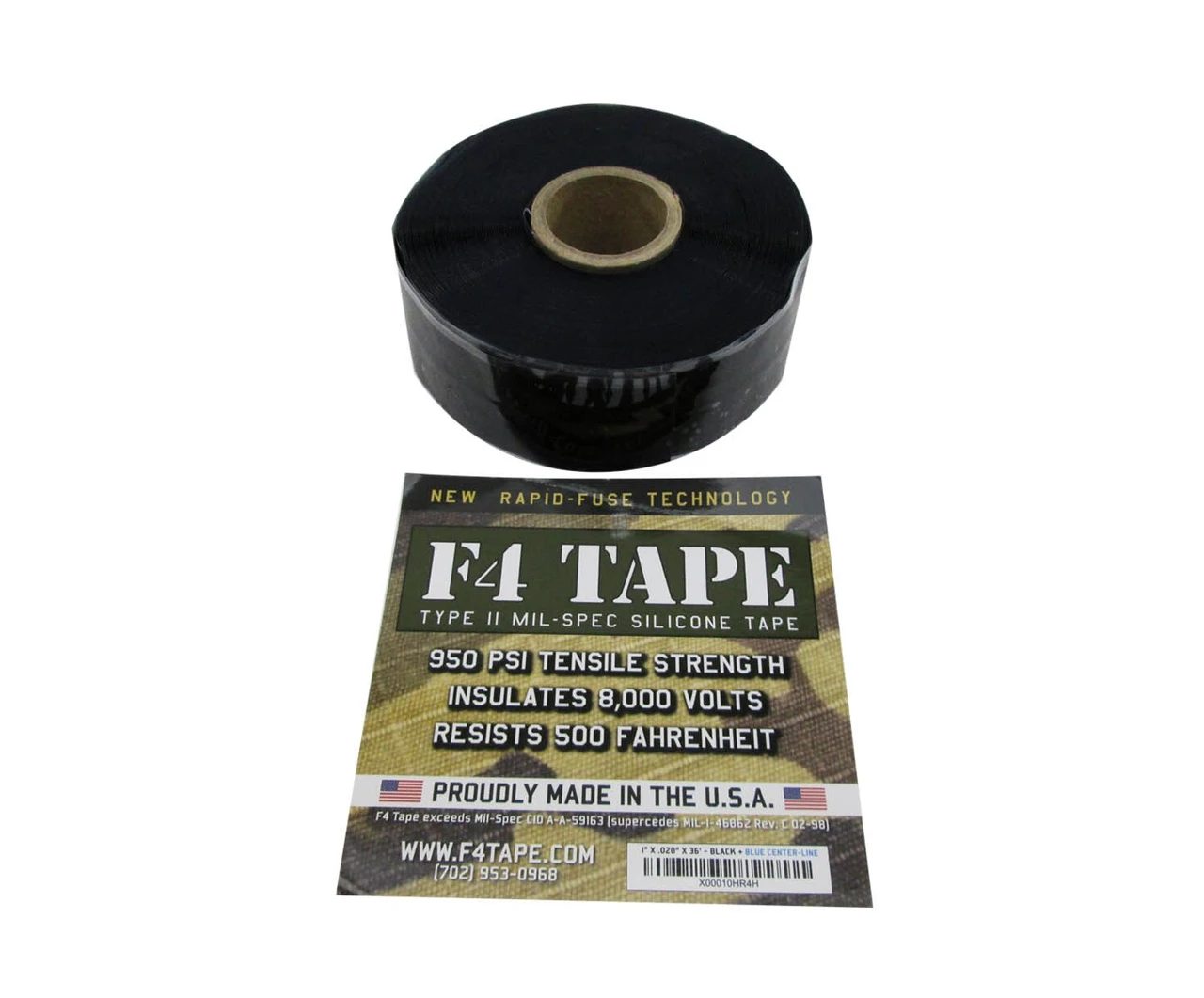 A-A-59163 SUPERSEDED P/N MIL-L-46892 -BLACK COLOR MOX TAPE Harbor Products F4 Black Self-Fusing Silicone Tape 1" Wide x .020" Thick x 36' Long Roll aviation consumable